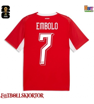 Schweiz Breel Embolo #7 Hemmatröja VM 2026 Kortärmad